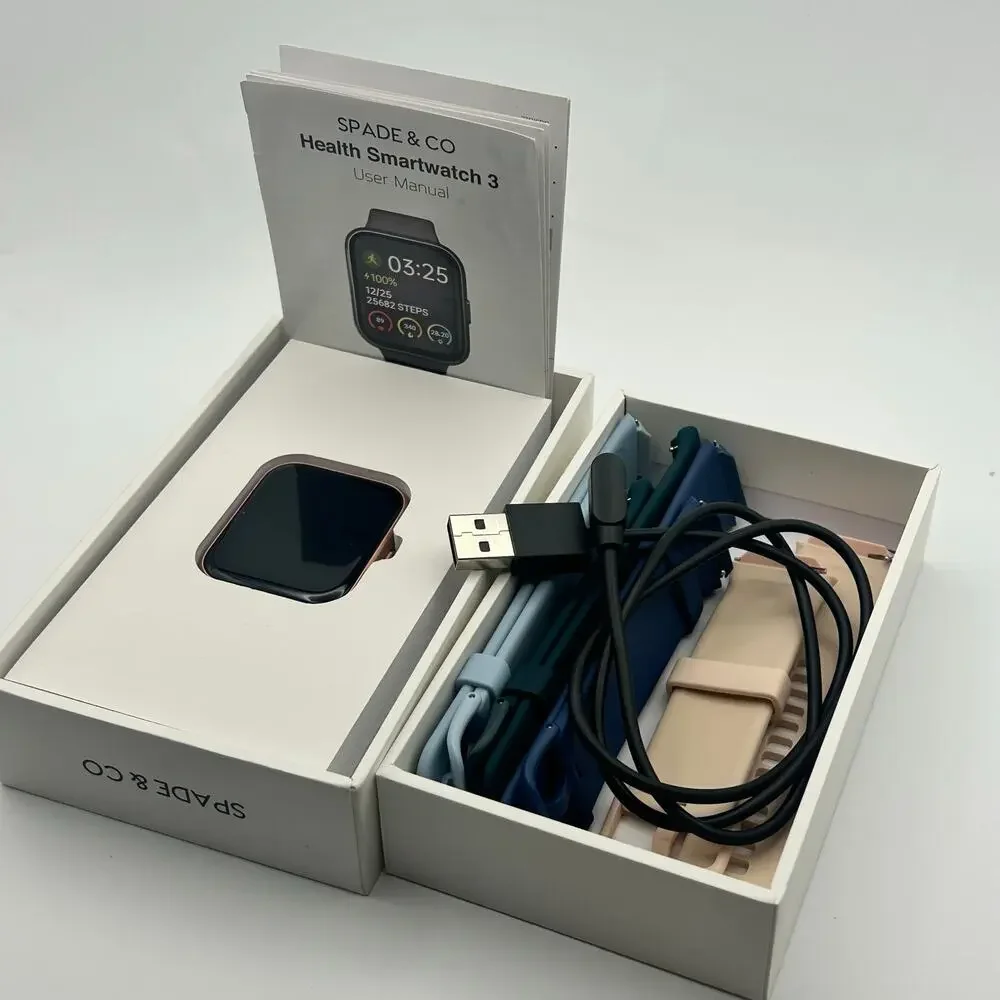 Spade & Co Health Smartwatch 3 for Android - Black - Smart Watch